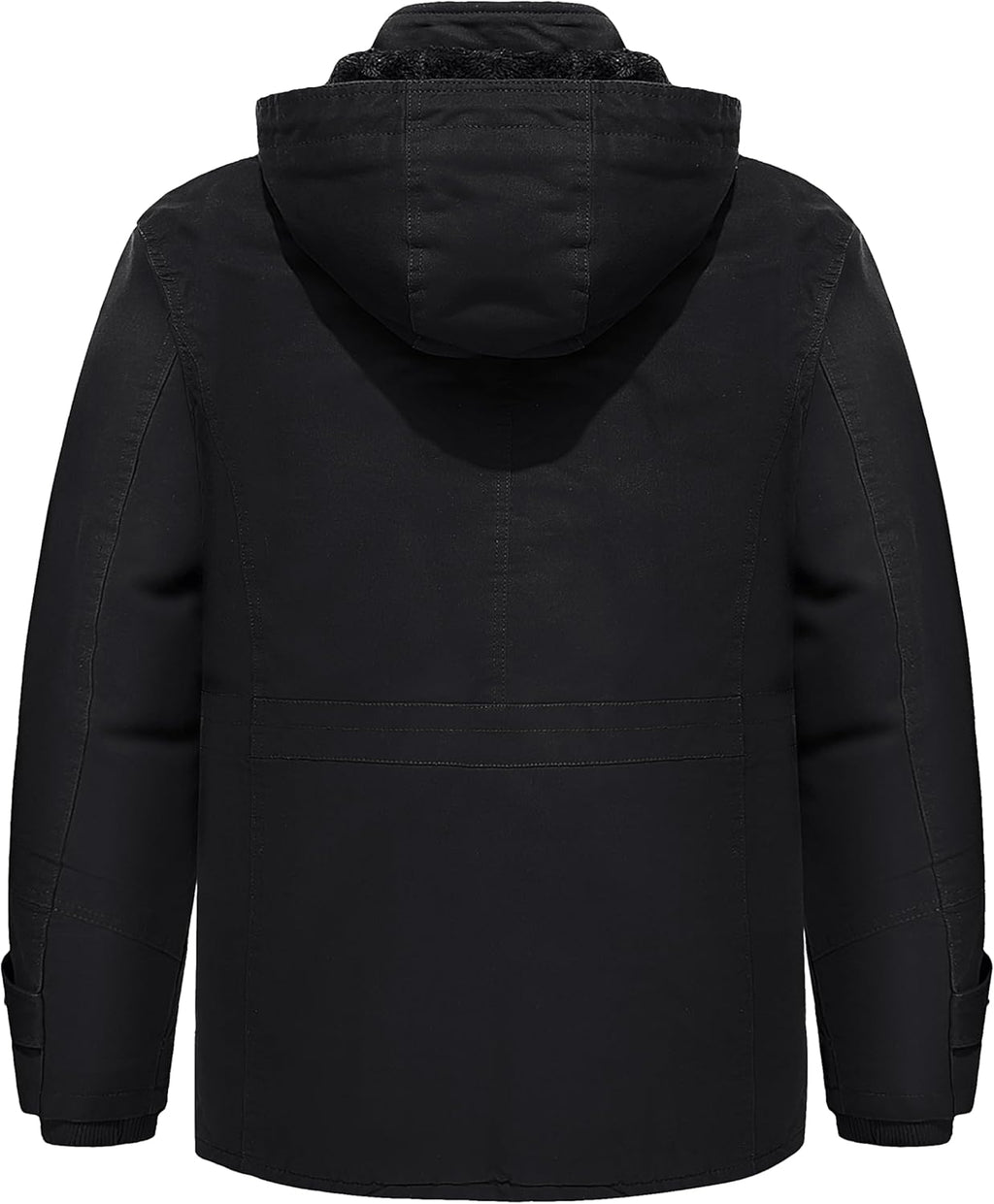 7DAY'S Men's Winter Jacket Cotton Military Jackets Fleece Lined Thick Work Warm Cargo Coats with Hooded