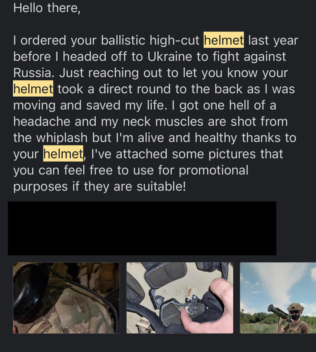 Ballistic Helmet RT2 High Cut Helmet: Tested to LEVEL IIIA (Included Arc Rails, Padding, Straps)