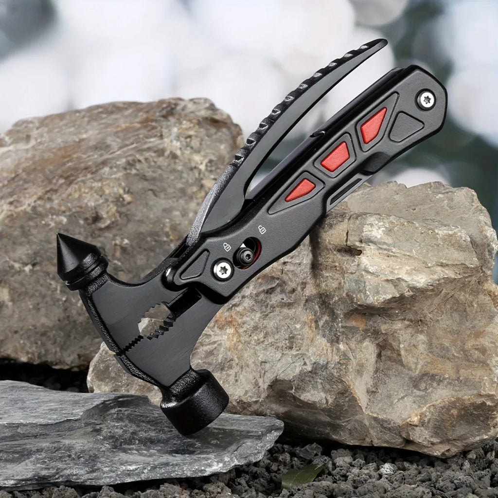 TrailMaster: Compact Multitool & Tactical Hammer