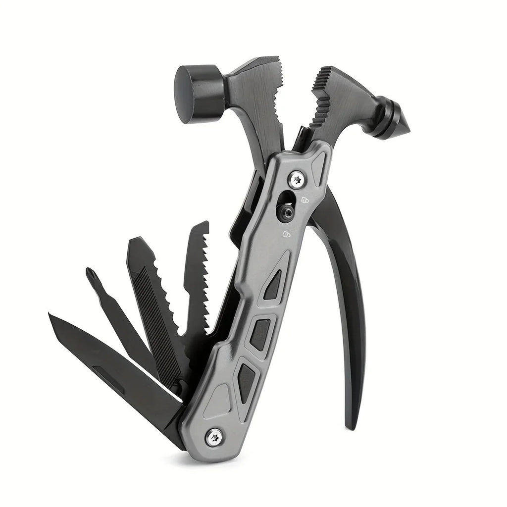 TrailMaster: Compact Multitool & Tactical Hammer