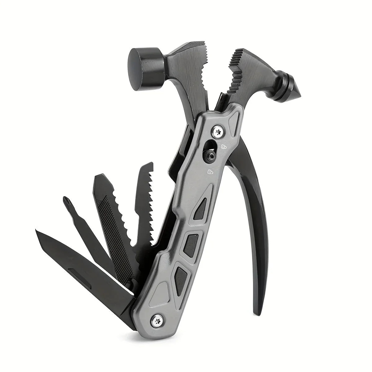 TrailMaster: Compact Multitool & Tactical Hammer